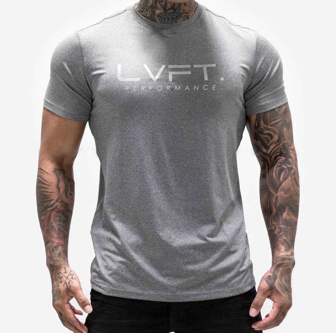 New fitness sports men's T-shirt casual training running perspiration round neck short-sleeved tight breathable clothes
