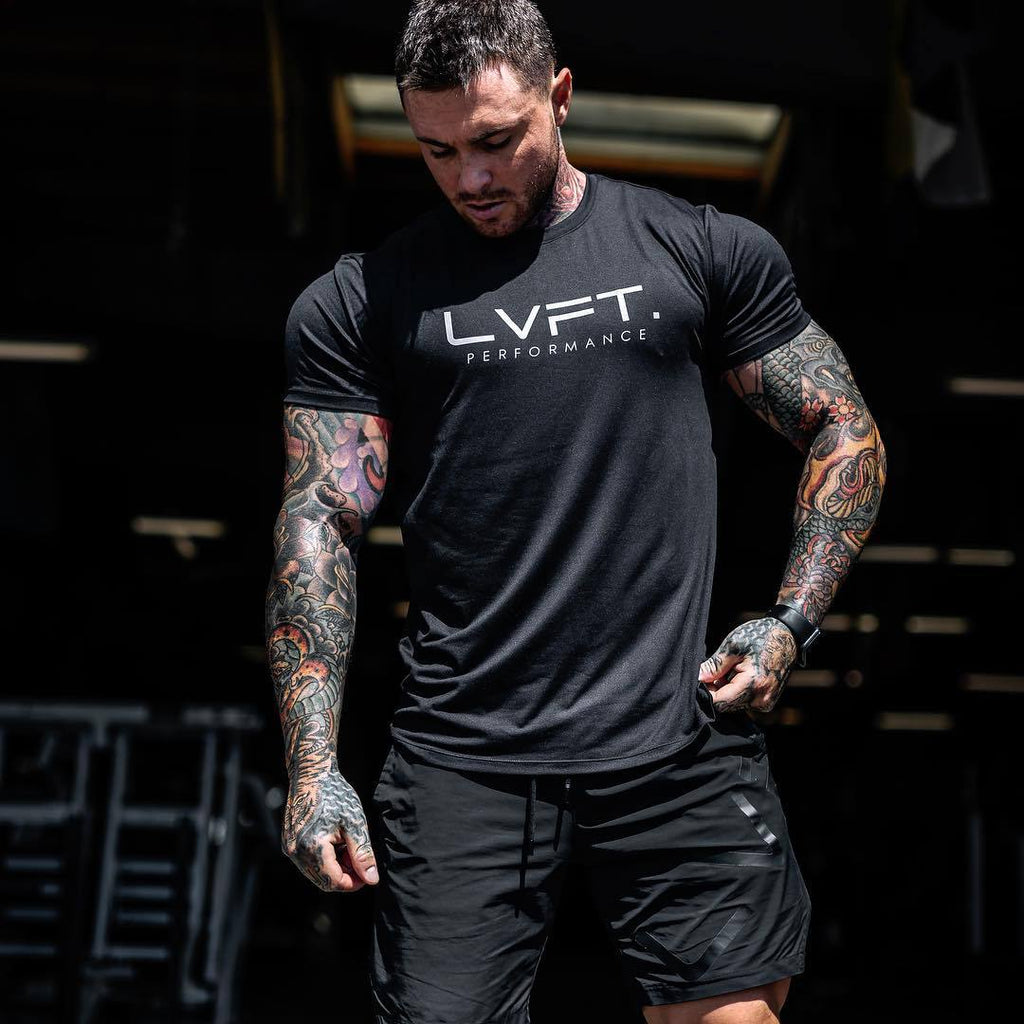 New fitness sports men's T-shirt casual training running perspiration round neck short-sleeved tight breathable clothes