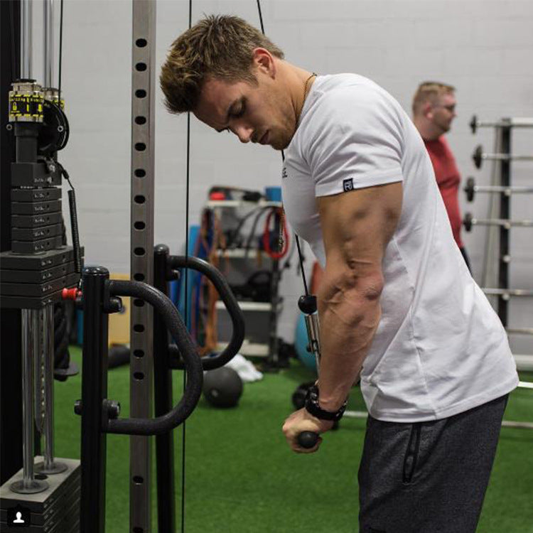 Muscle fitness brothers men's spring and summer running sports training cotton short-sleeved T-shirt AliExpress one dropshipping