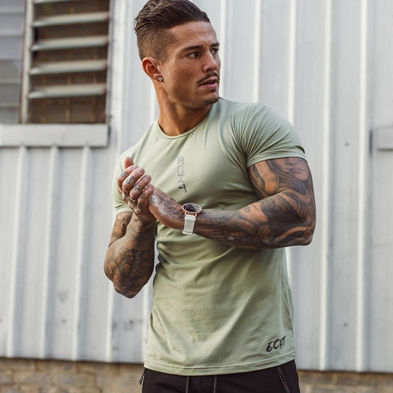Cross-border Wish Summer Hot Sale New Round Neck Sports Short Sleeve T Outdoor Running Fitness Muscle Brother T-shirt