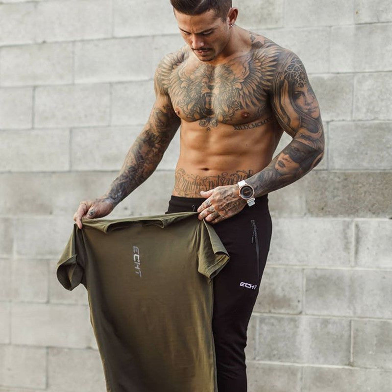 Cross-border Wish Summer Hot Sale New Round Neck Sports Short Sleeve T Outdoor Running Fitness Muscle Brother T-shirt