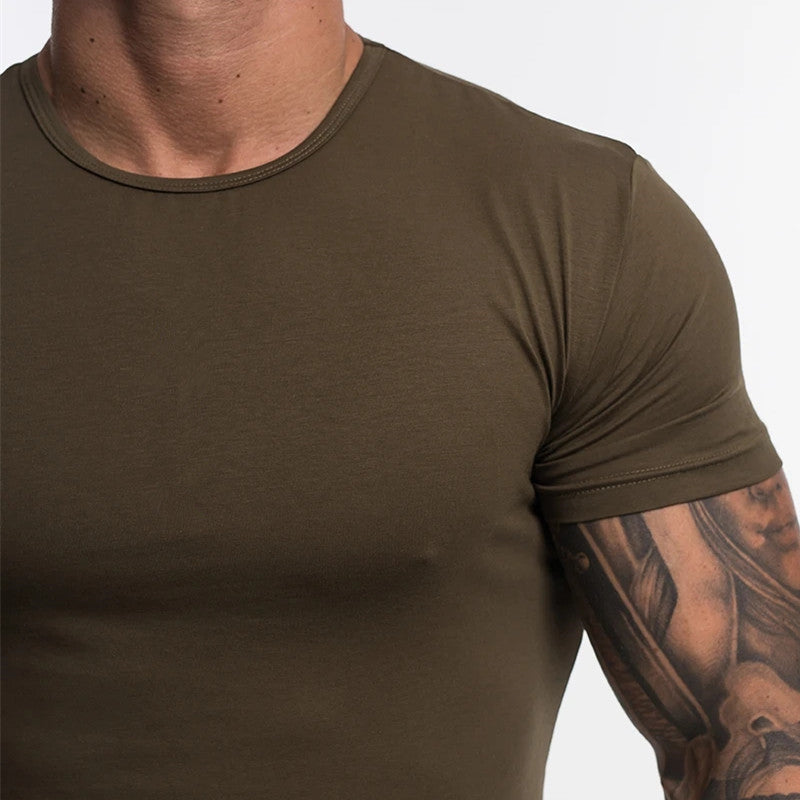 Cross-border Wish Summer Hot Sale New Round Neck Sports Short Sleeve T Outdoor Running Fitness Muscle Brother T-shirt