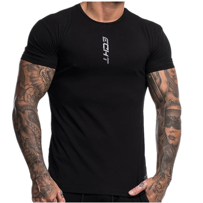 Cross-border Wish Summer Hot Sale New Round Neck Sports Short Sleeve T Outdoor Running Fitness Muscle Brother T-shirt