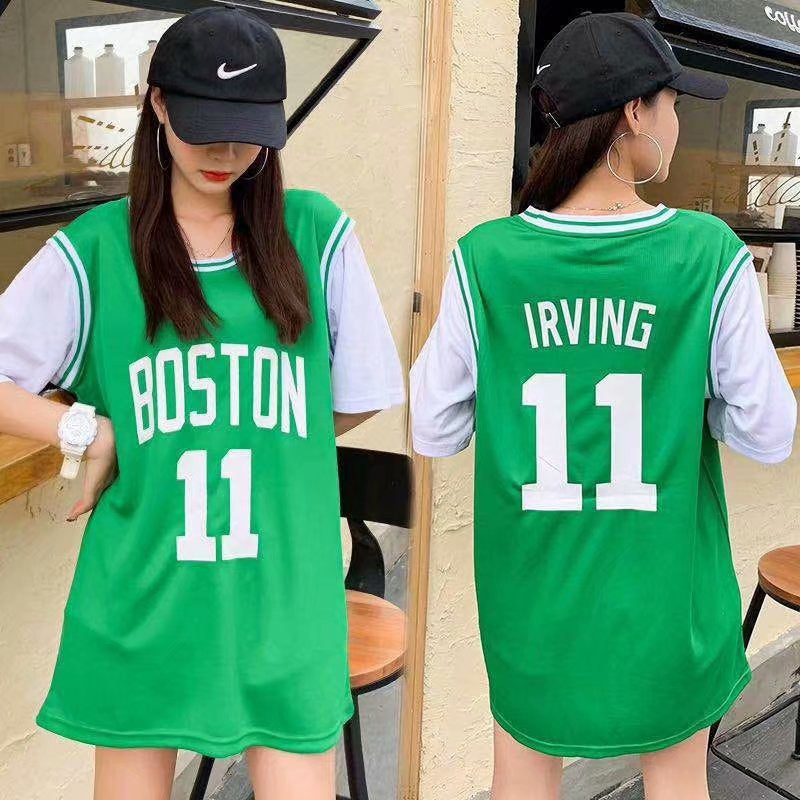 Fake two pieces of basketball clothing Korean version of sports t-shirt male and female students short-sleeved loose casual ball clothing class clothing wholesale