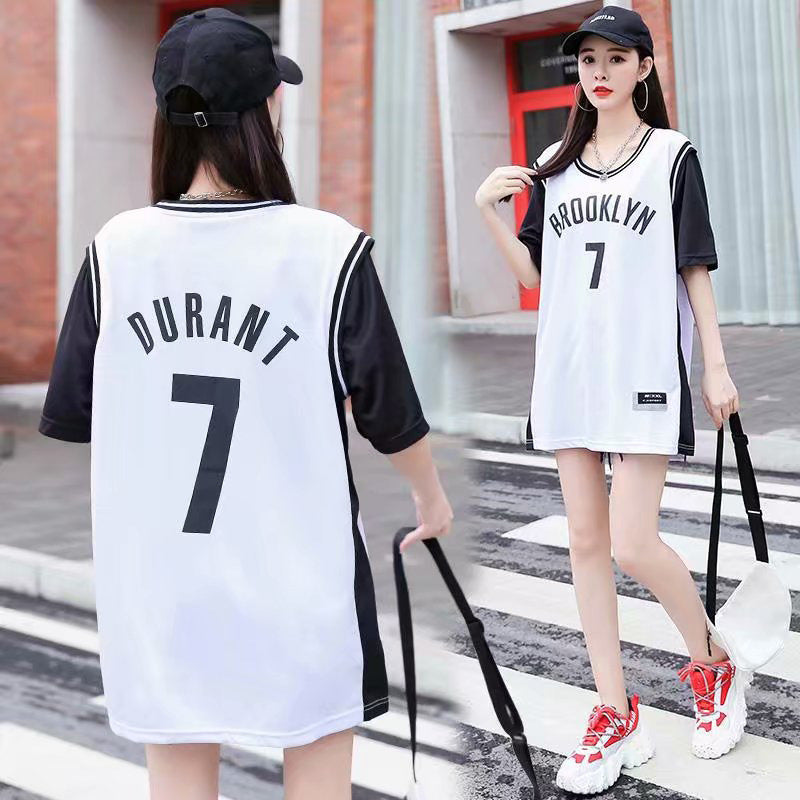Fake two pieces of basketball clothing Korean version of sports t-shirt male and female students short-sleeved loose casual ball clothing class clothing wholesale