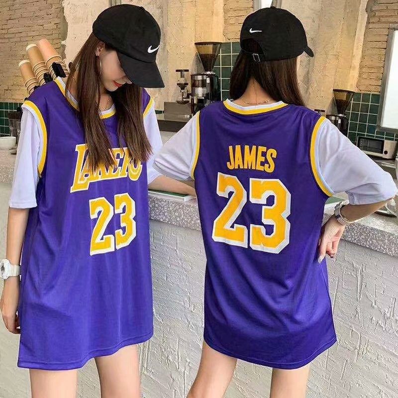 Fake two pieces of basketball clothing Korean version of sports t-shirt male and female students short-sleeved loose casual ball clothing class clothing wholesale