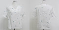 2021 South Korea Dongdaemun new fashion women's short-sleeved shirt flower embroidery loose shirt women's summer