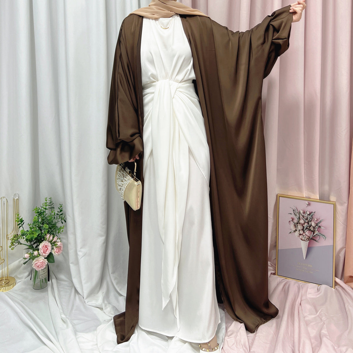 Loriya Amazon Puff Sleeve Cardigan, 2022 Summer Europe and America Dubai Elegant Dress LR490