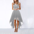 European and American 2023 spring and summer new Amazon cross-border foreign trade hollow waist chiffon dress evening lace dress