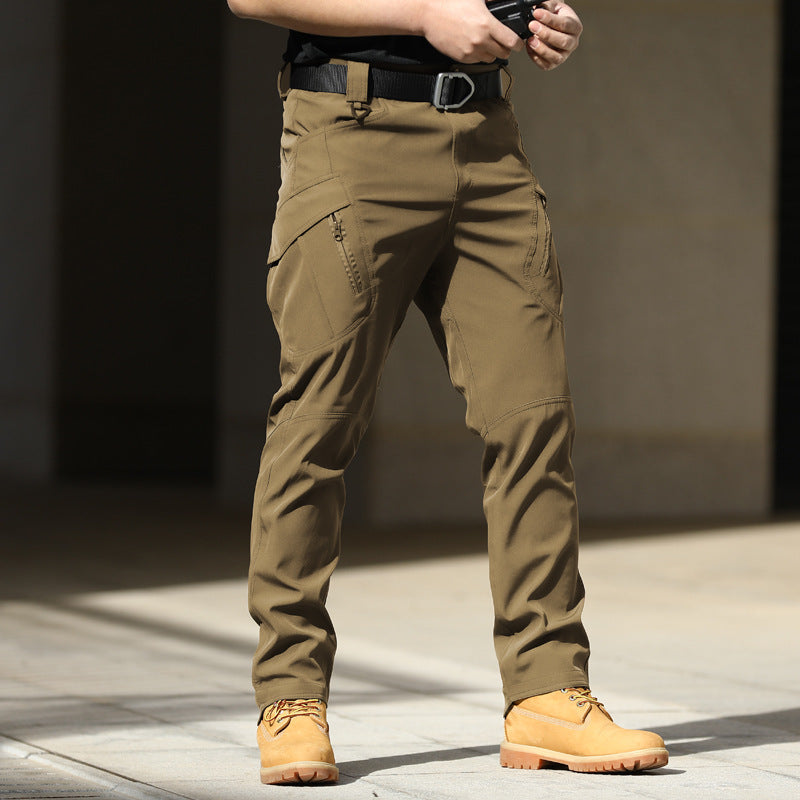 IX7 tactical pants camouflage training pants spring and autumn outdoor stretch overalls loose soft shell assault pants waterproof IX9