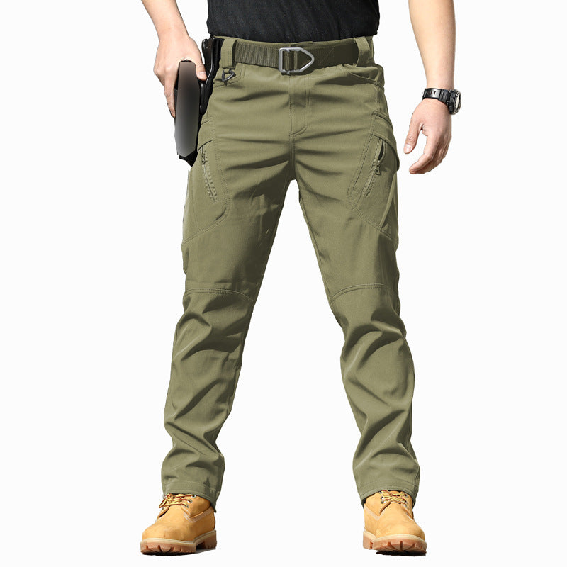 IX7 Tactical Pants Special Forces Training Pants Spring and Autumn Outdoor Elastic Work Pants Loose Soft Shell Charge Pants Waterproof IX9