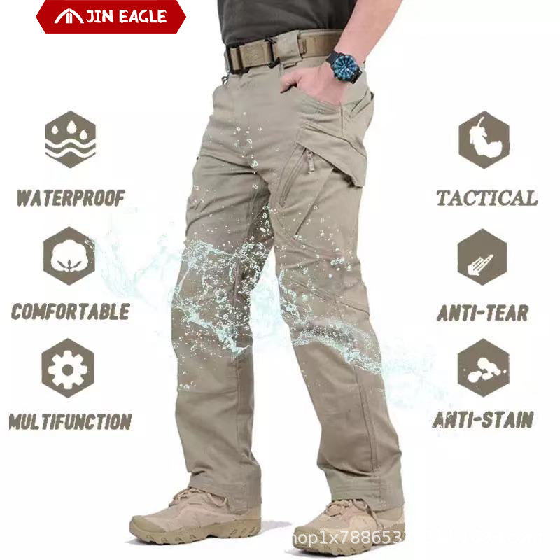 Outdoor multi-pocket travel wholesale wear-resistant assault pants X9 loose waterproof fishing mountaineering men's overalls trousers