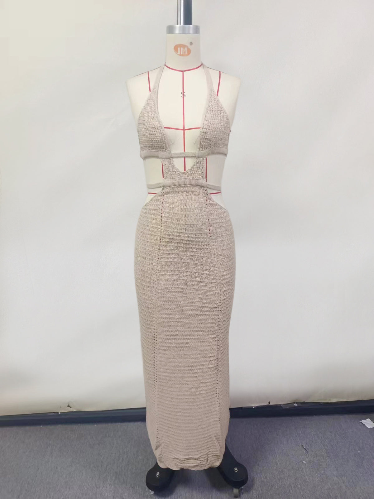 2023 European and American ins style hot selling new sexy street style pure desire halter neck wrap chest hollow lace dress female