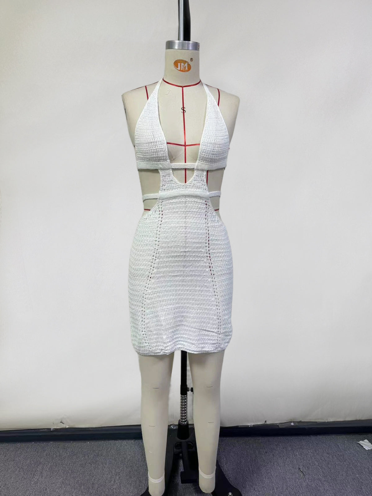 2023 European and American ins style hot selling new sexy street style pure desire halter neck wrap chest hollow lace dress female