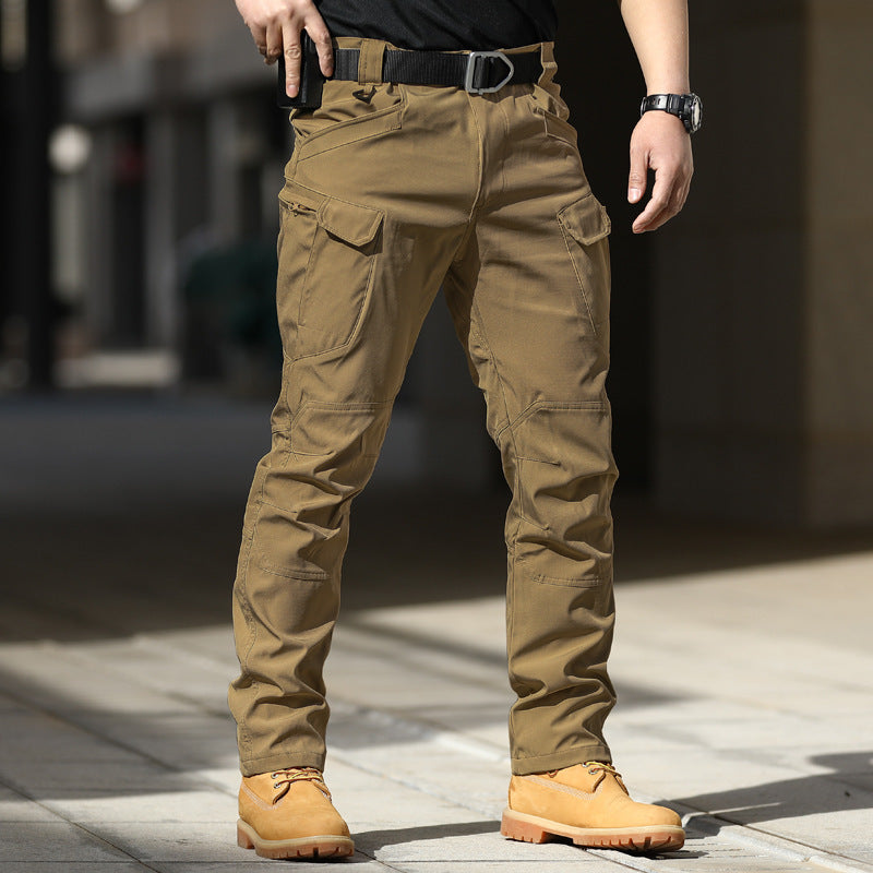 IX7 tactical pants camouflage training pants spring and autumn outdoor stretch overalls loose soft shell assault pants waterproof IX9