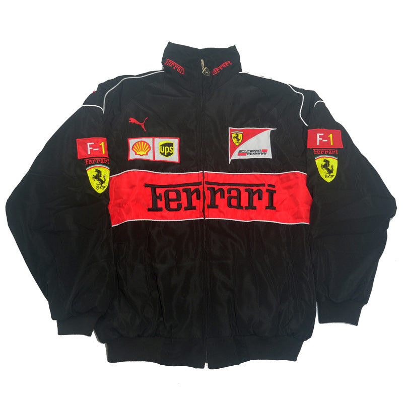 F1 racing suit motorcycle suit riding suit jacket jacket motorcycle team autumn and winter long-sleeved cotton coat men's full embroidery women's race