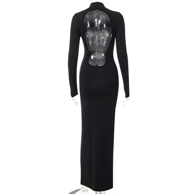 Cross-border foreign trade new women's clothing European and American hottie evening dress Amazon independent station sexy backless slit dress