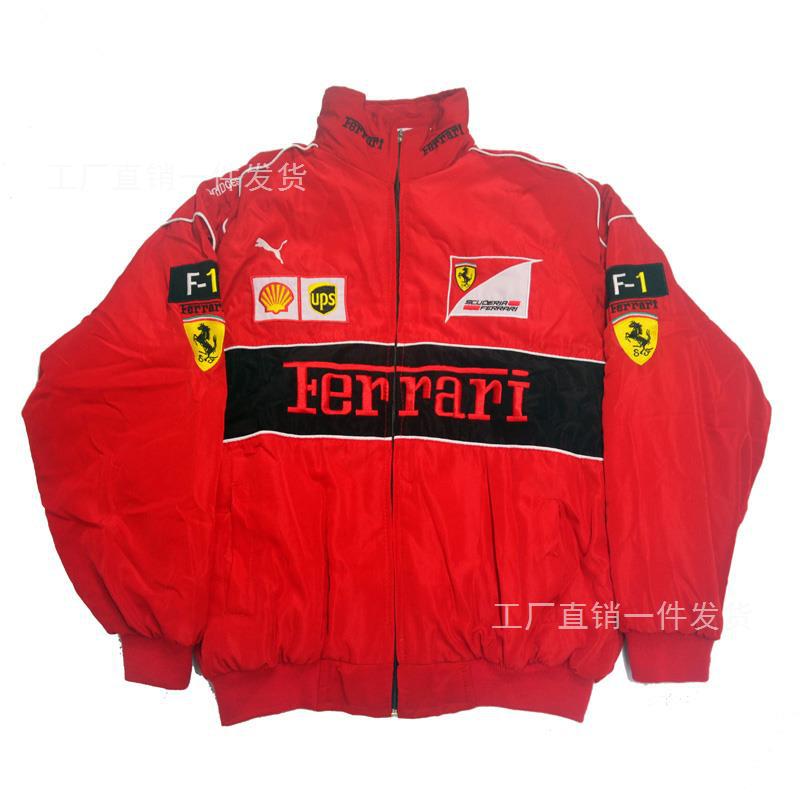 F1 racing suit motorcycle suit riding suit jacket jacket motorcycle team autumn and winter long-sleeved cotton coat men's full embroidery women's race
