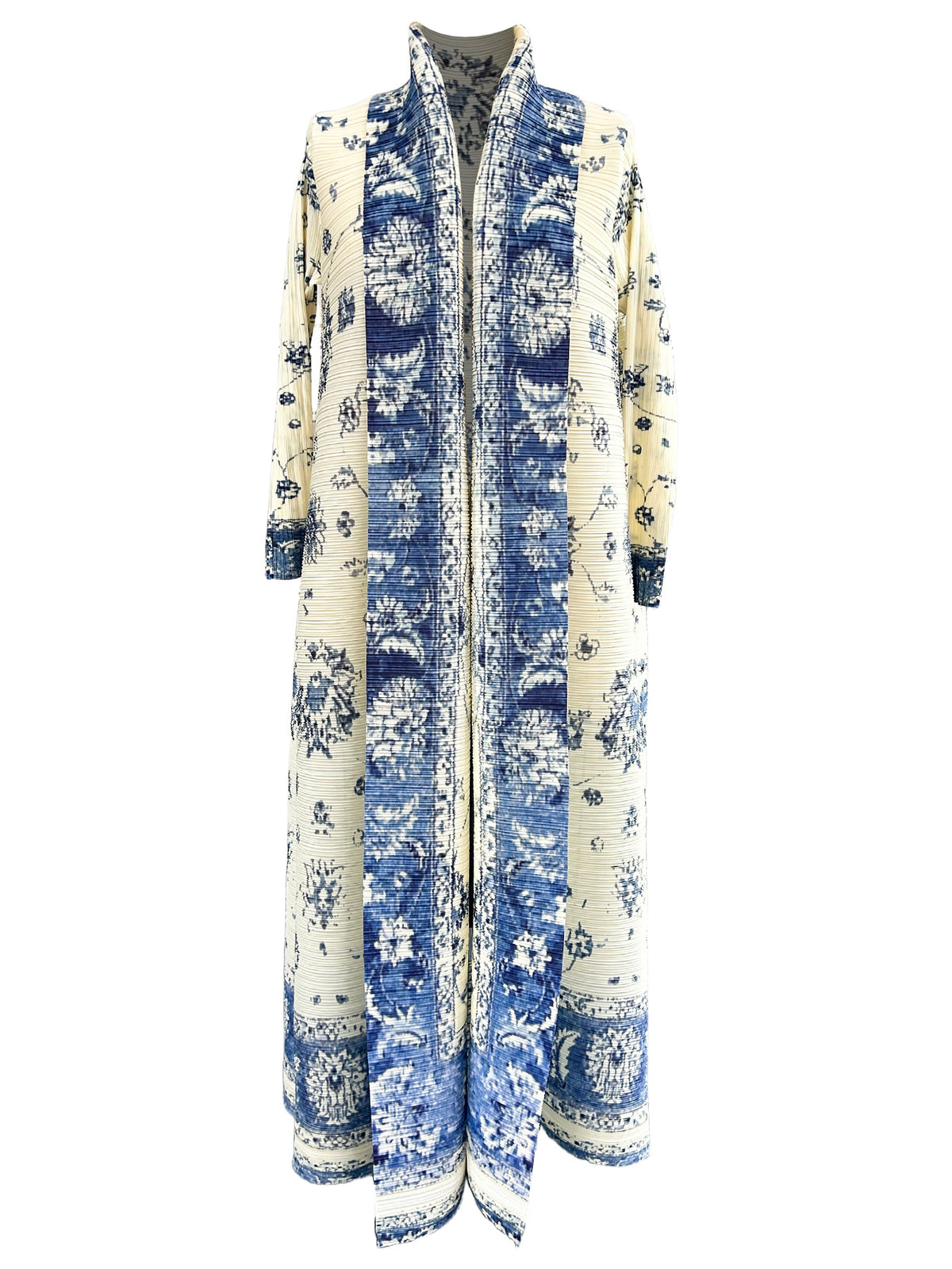 Middle Eastern robes for women Issey Miyake pleated printed cardigan long coat Arab robes large size Abaya