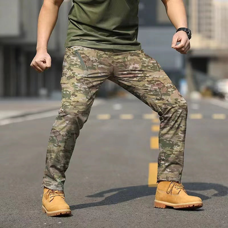 Sales of X9 plaid pants waterproof polyester cotton commuter instructor tactical pants a variety of colors camouflage casual outdoor plaid pants