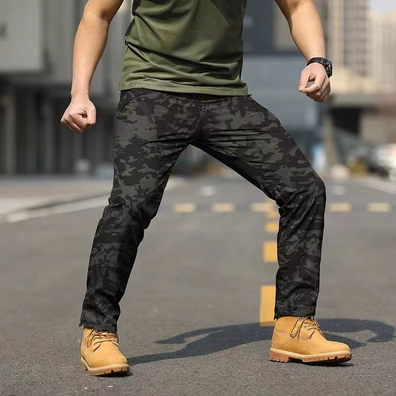 Sales of X9 plaid pants waterproof polyester cotton commuter instructor tactical pants a variety of colors camouflage casual outdoor plaid pants