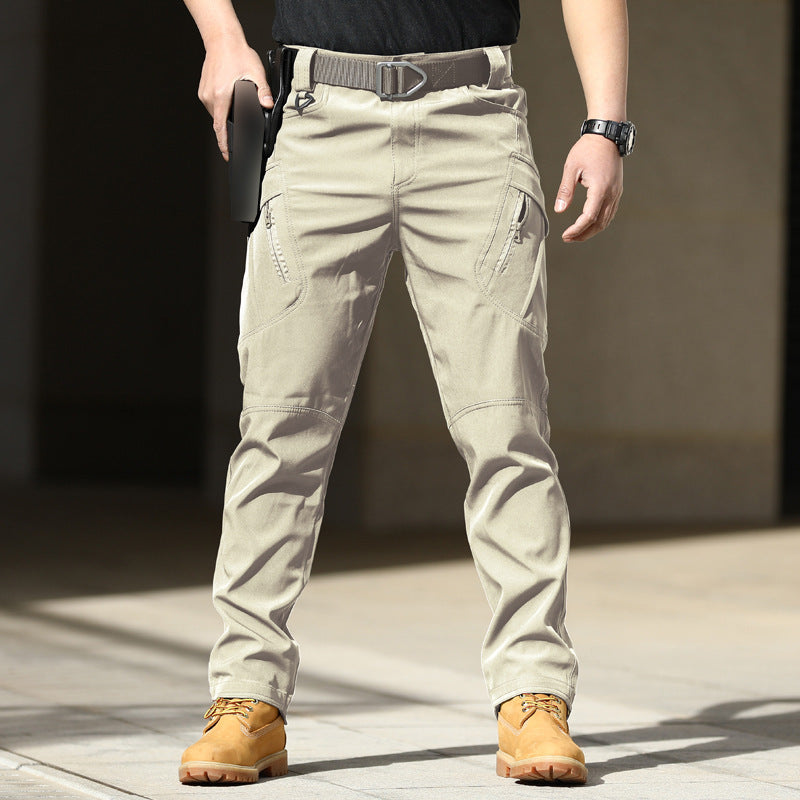 IX7 Tactical Pants Special Forces Training Pants Spring and Autumn Outdoor Elastic Work Pants Loose Soft Shell Charge Pants Waterproof IX9