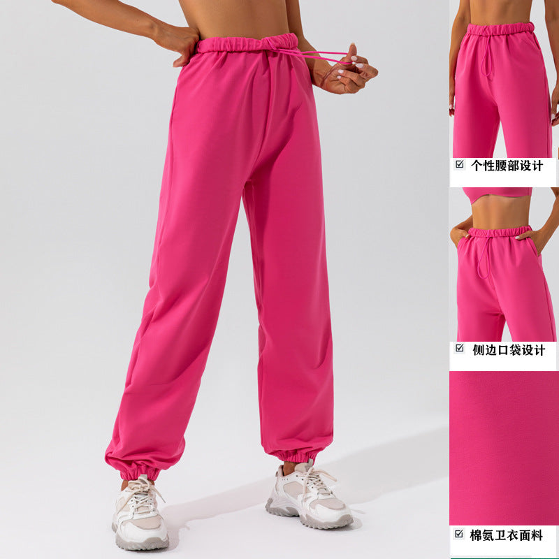 European and American spring and summer waisted loose sports pants for women outdoor dance casual trousers commuting versatile straight leg sweatpants for women