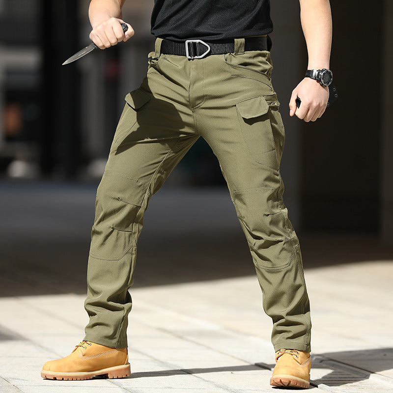 IX7 Tactical Pants Special Forces Training Pants Spring and Autumn Outdoor Elastic Work Pants Loose Soft Shell Charge Pants Waterproof IX9
