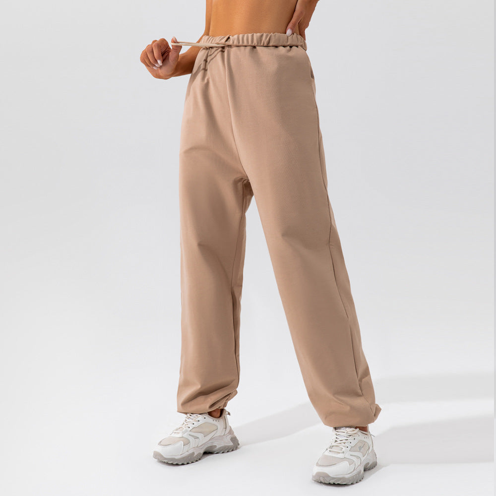 European and American spring and summer waisted loose sports pants for women outdoor dance casual trousers commuting versatile straight leg sweatpants for women