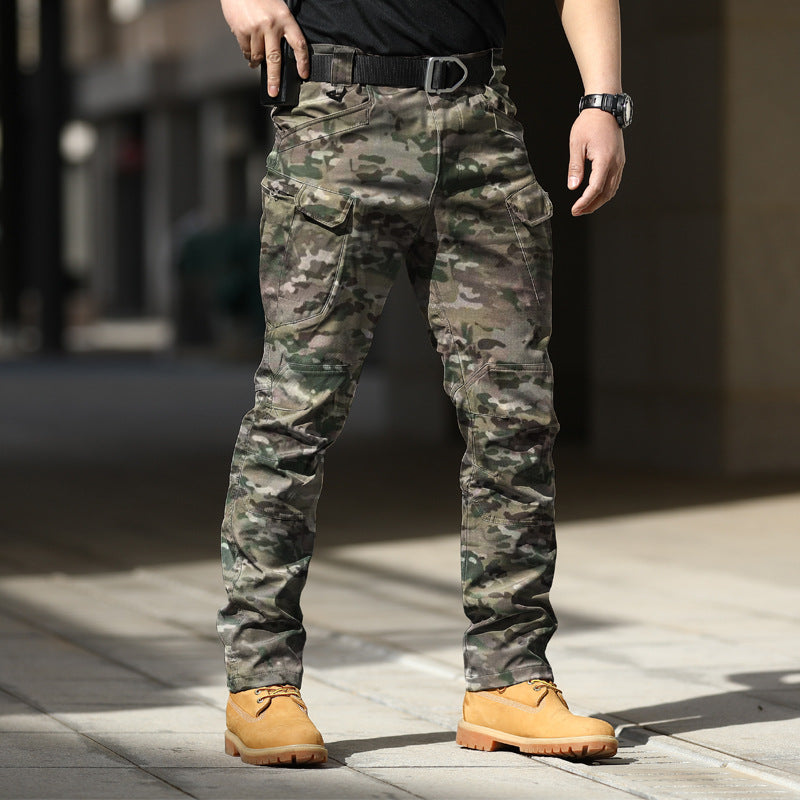 IX7 Tactical Pants Special Forces Training Pants Spring and Autumn Outdoor Elastic Work Pants Loose Soft Shell Charge Pants Waterproof IX9