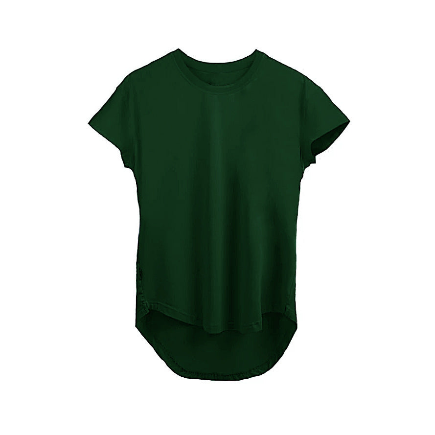 2021 Muscle Brothers new moisture wicking light board cross-border T-shirt short-sleeved pure cotton stretch sports and leisure top