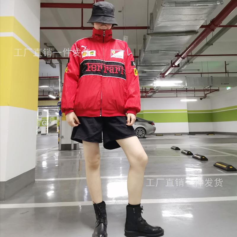 F1 racing suit motorcycle suit riding suit jacket jacket motorcycle team autumn and winter long-sleeved cotton coat men's full embroidery women's race