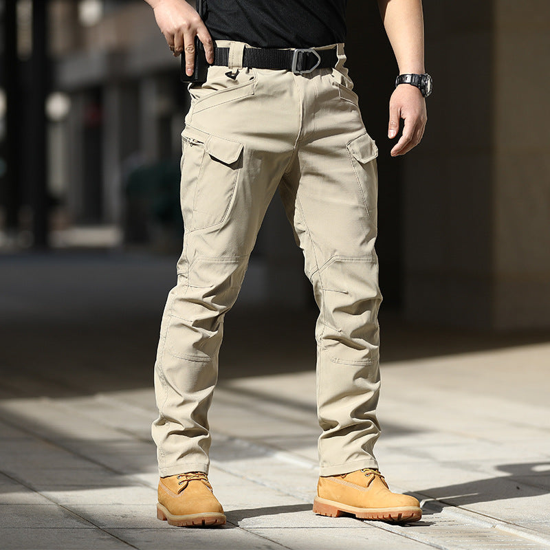 IX7 Tactical Pants Special Forces Training Pants Spring and Autumn Outdoor Elastic Work Pants Loose Soft Shell Charge Pants Waterproof IX9