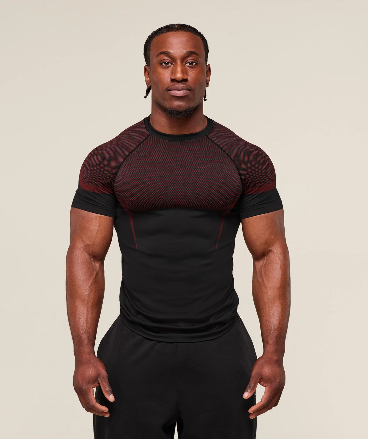 GYMSHARK Men's Fitness Top, Casual Running, Quick-Drying, Breathable, Tight-Fitting Short-Sleeve T-Shirt, Men's Muscle Shark