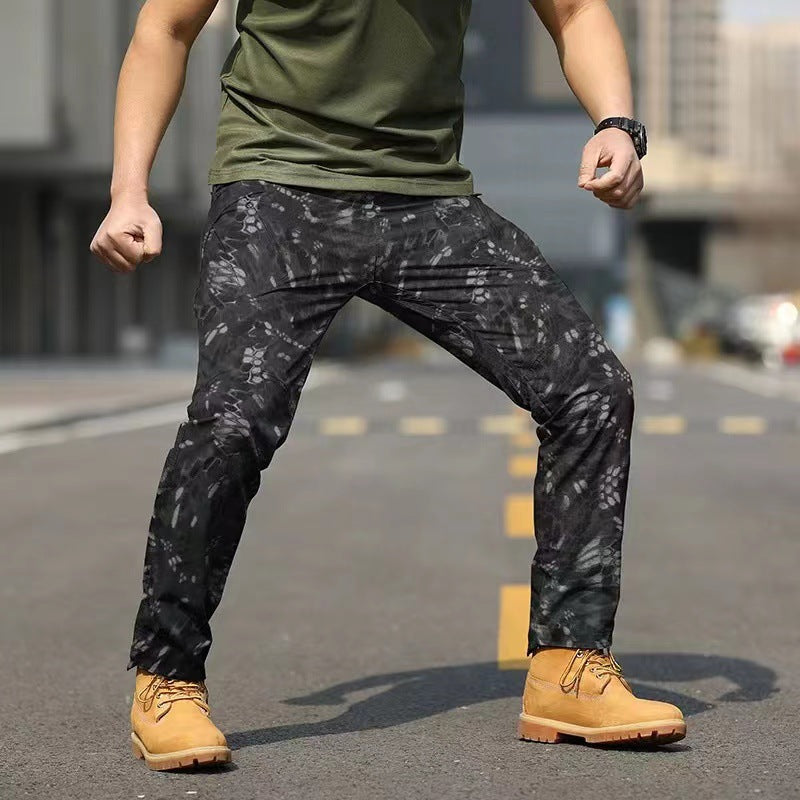 Sales of X9 plaid pants waterproof polyester cotton commuter instructor tactical pants a variety of colors camouflage casual outdoor plaid pants