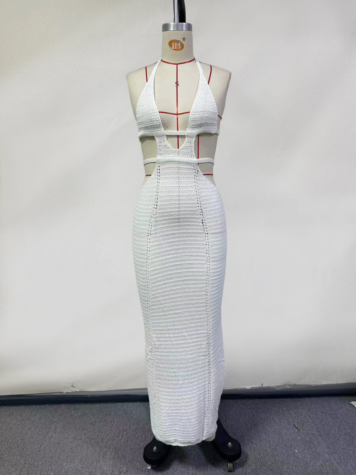 2023 European and American ins style hot selling new sexy street style pure desire halter neck wrap chest hollow lace dress female