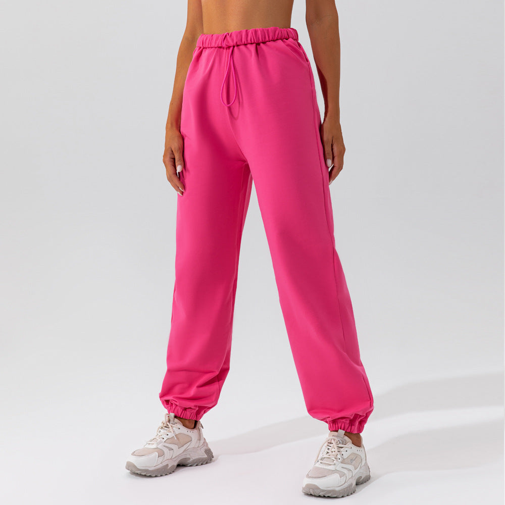 European and American spring and summer waisted loose sports pants for women outdoor dance casual trousers commuting versatile straight leg sweatpants for women