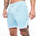 Crazy muscle men's mesh quick-drying five-point shorts loose sports fitness training running European and American basketball shorts