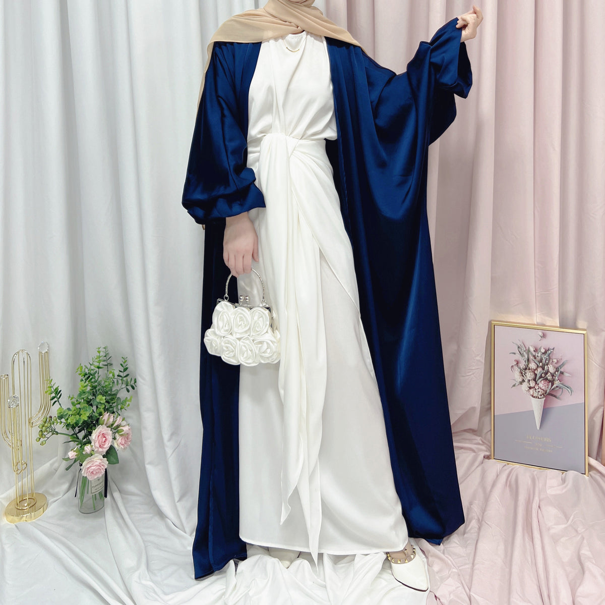 Loriya Amazon Puff Sleeve Cardigan, 2022 Summer Europe and America Dubai Elegant Dress LR490