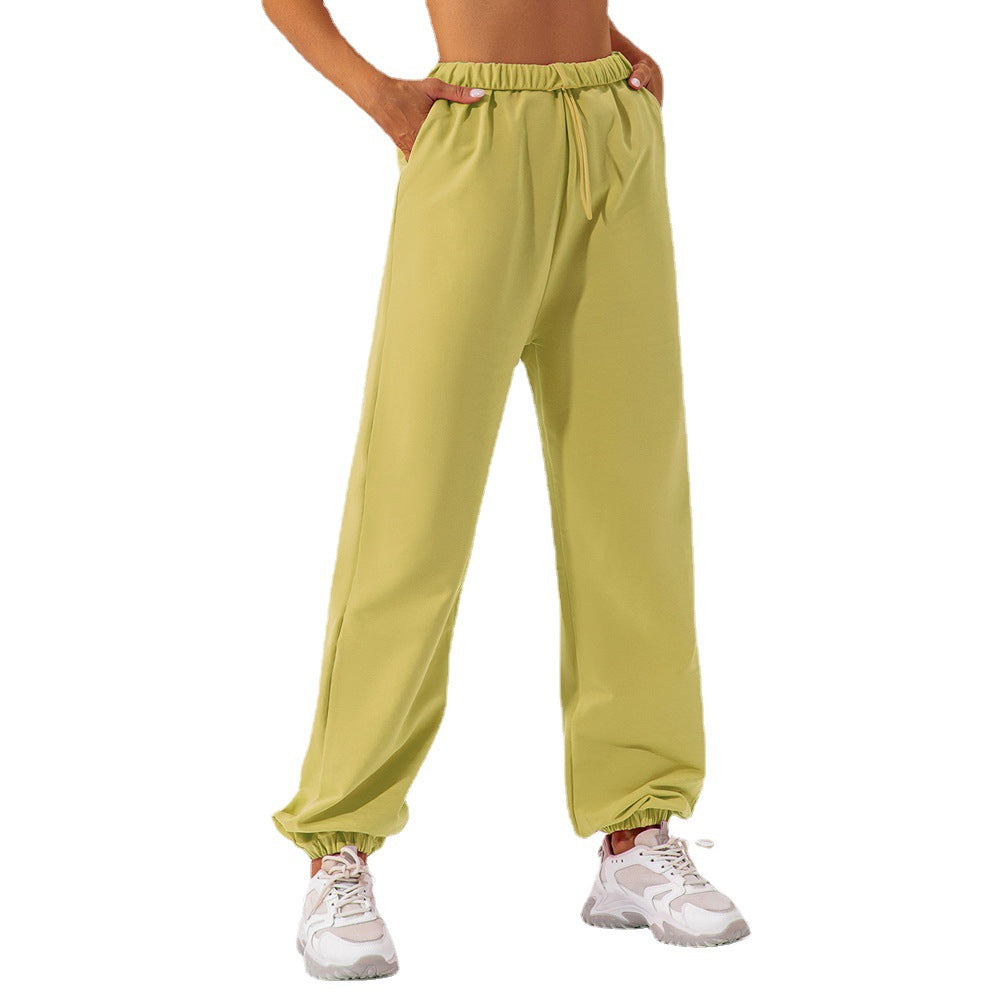 European and American spring and summer waisted loose sports pants for women outdoor dance casual trousers commuting versatile straight leg sweatpants for women