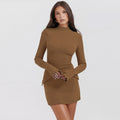 2023 new autumn fashion sexy hot girl hip skirt Elegant and slim long-sleeved dress for women
