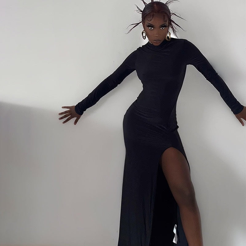Cross-border foreign trade new women's clothing European and American hottie evening dress Amazon independent station sexy backless slit dress