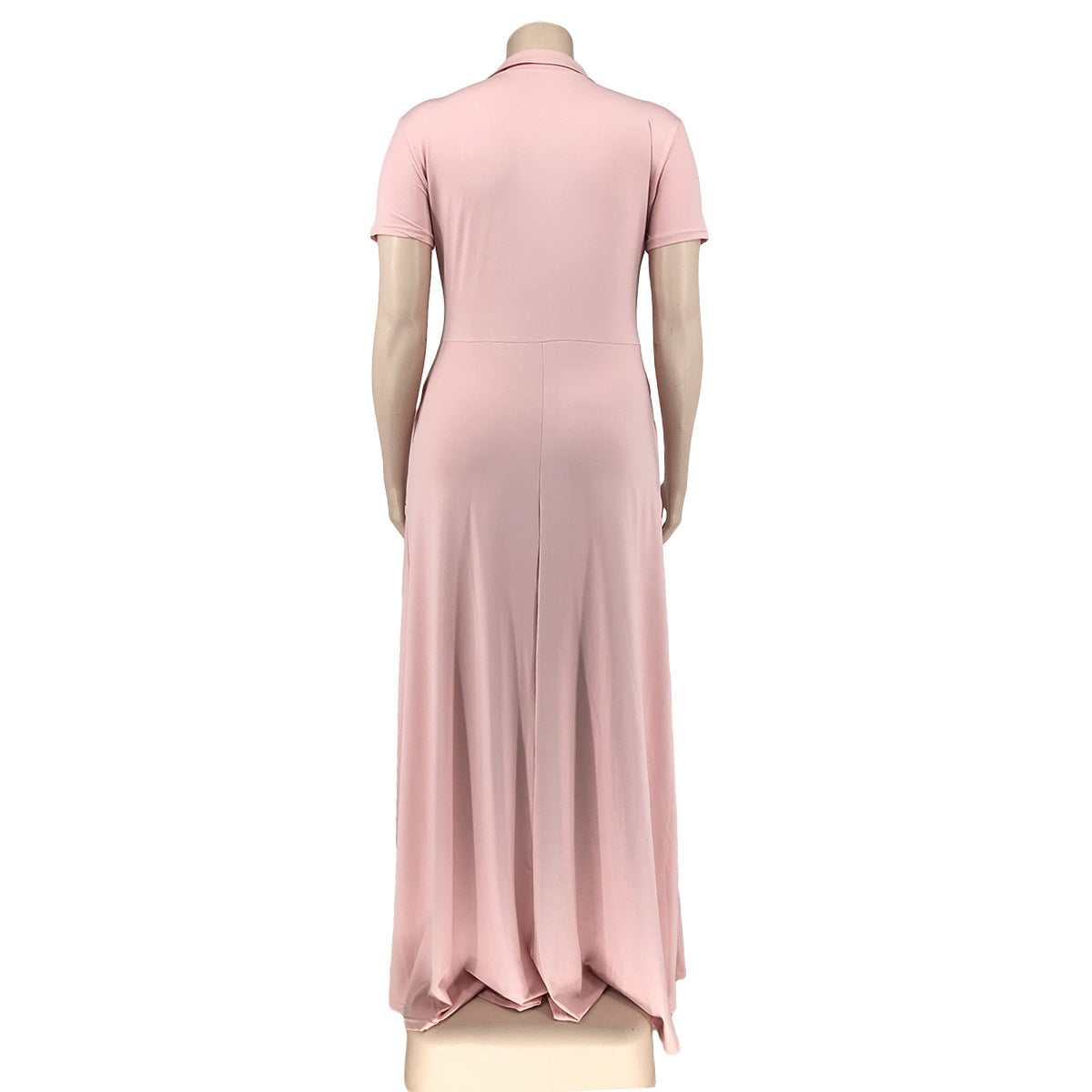 FAGADOER Elegant Solid Plus Size Dress XL-5XL Women Short Sleeve A-line Folding Dress Fashion Casual Clothing Streetwear Robe 2022