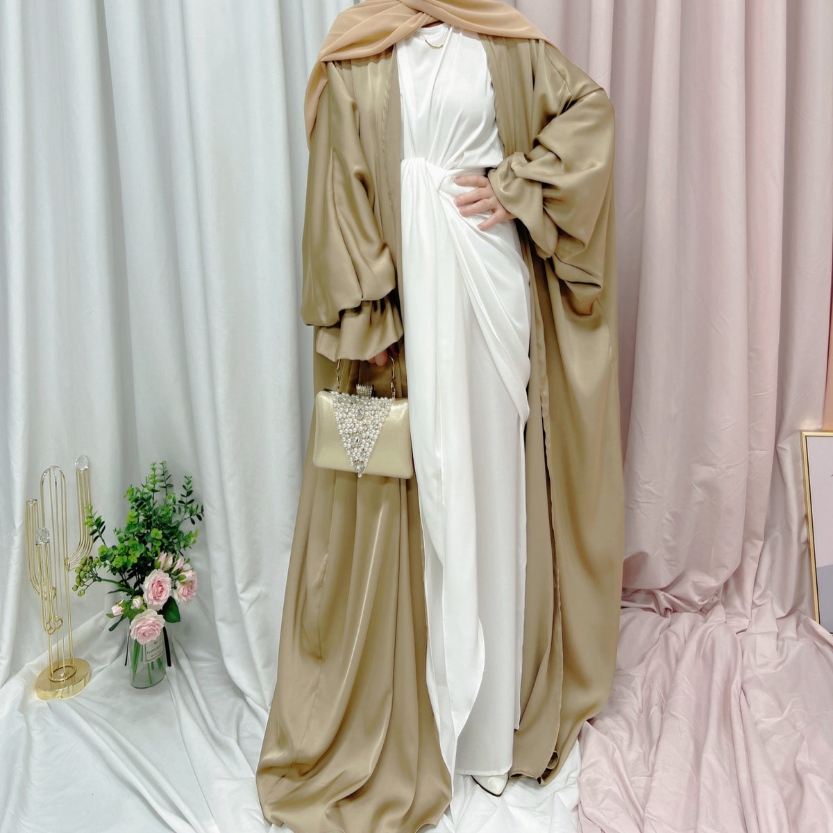 Loriya Amazon Puff Sleeve Cardigan, 2022 Summer Europe and America Dubai Elegant Dress LR490