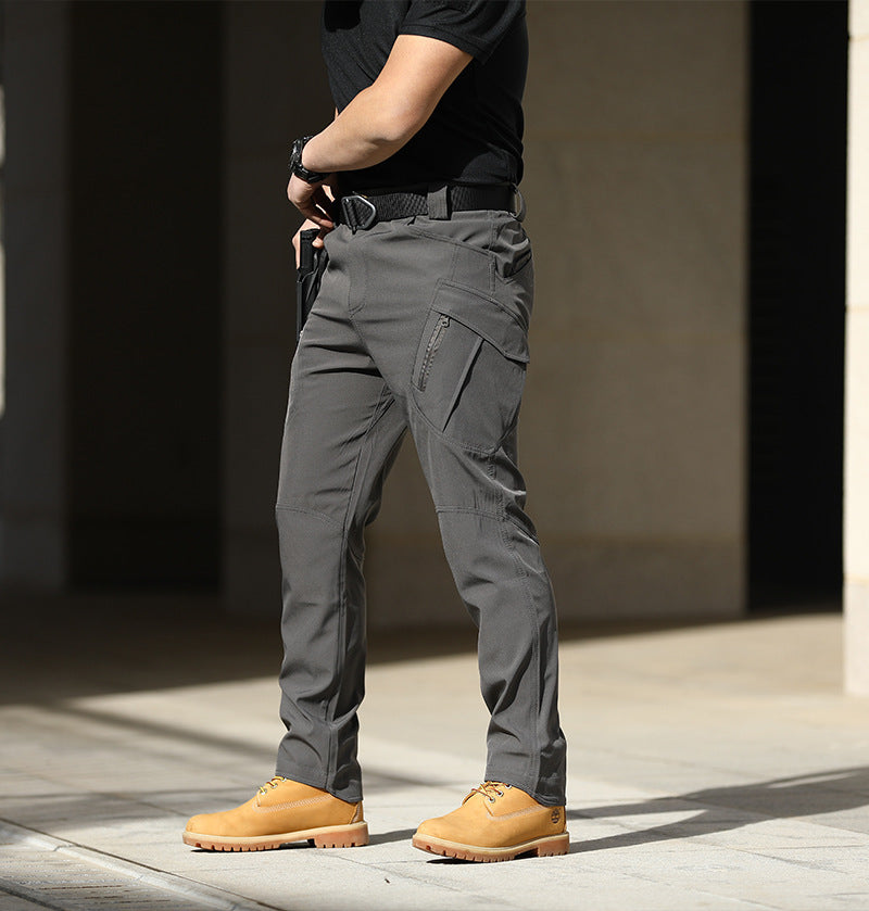 IX7 Tactical Pants Special Forces Training Pants Spring and Autumn Outdoor Elastic Work Pants Loose Soft Shell Charge Pants Waterproof IX9