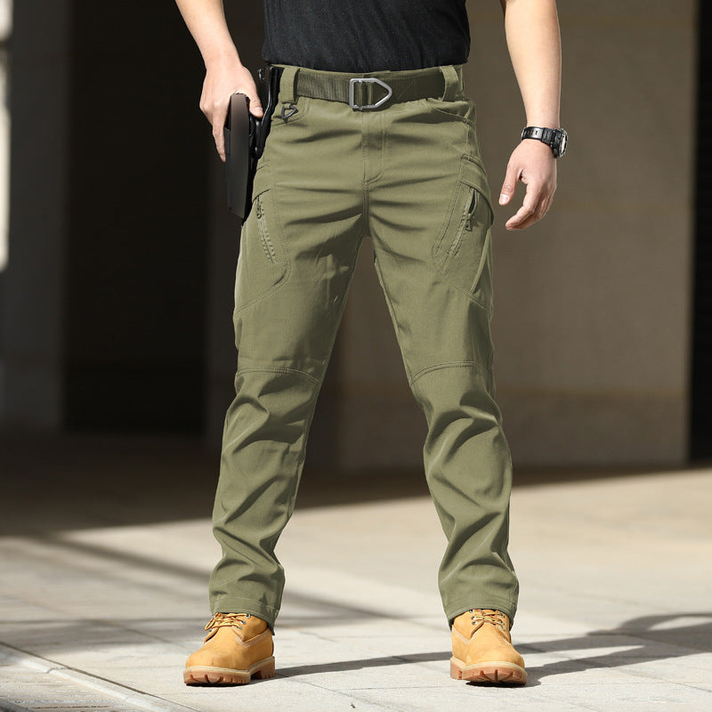 IX7 Tactical Pants Special Forces Training Pants Spring and Autumn Outdoor Elastic Work Pants Loose Soft Shell Charge Pants Waterproof IX9