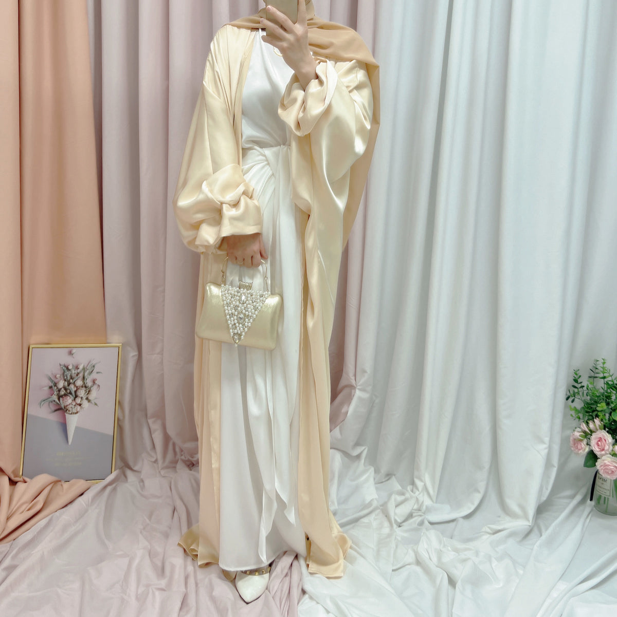Loriya Amazon Puff Sleeve Cardigan, 2022 Summer Europe and America Dubai Elegant Dress LR490