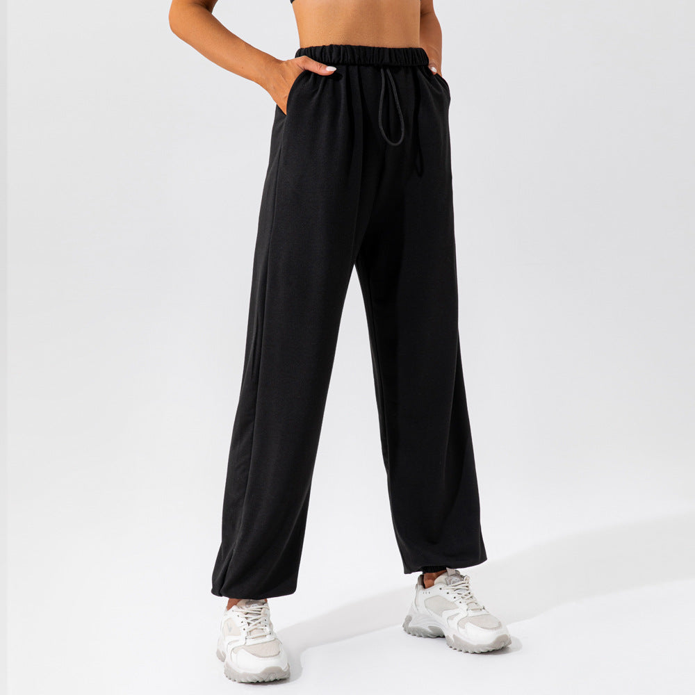 European and American spring and summer waisted loose sports pants for women outdoor dance casual trousers commuting versatile straight leg sweatpants for women