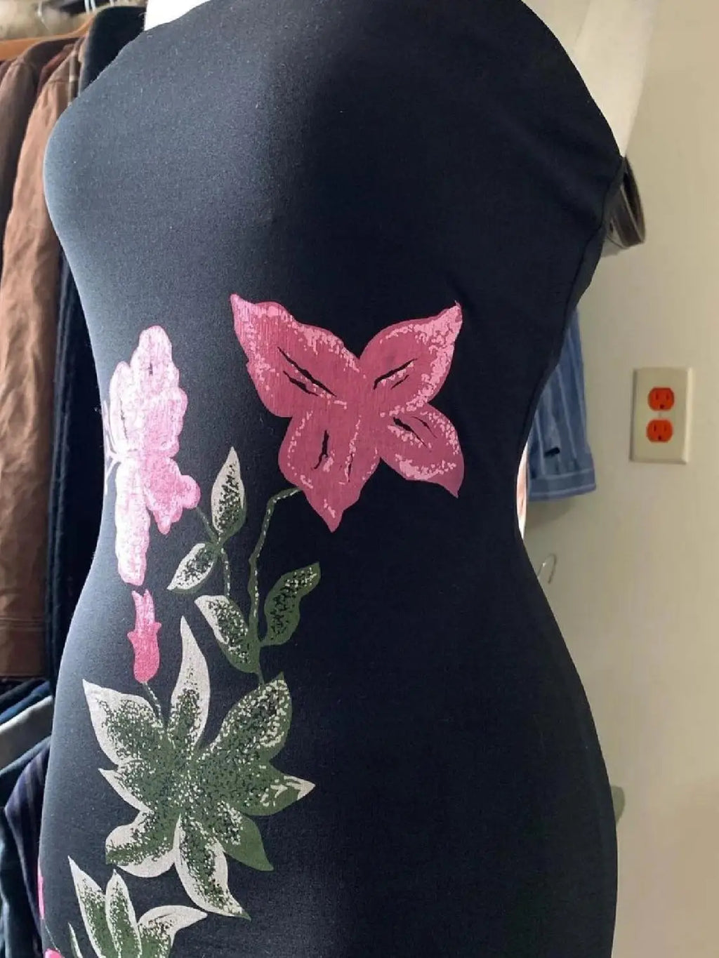 Hottie Streetwear Fairy Print Strapless Dress Harajuku Elegance Irregular Dresses Women Y2K American Slim Waist Tunic Vestidos