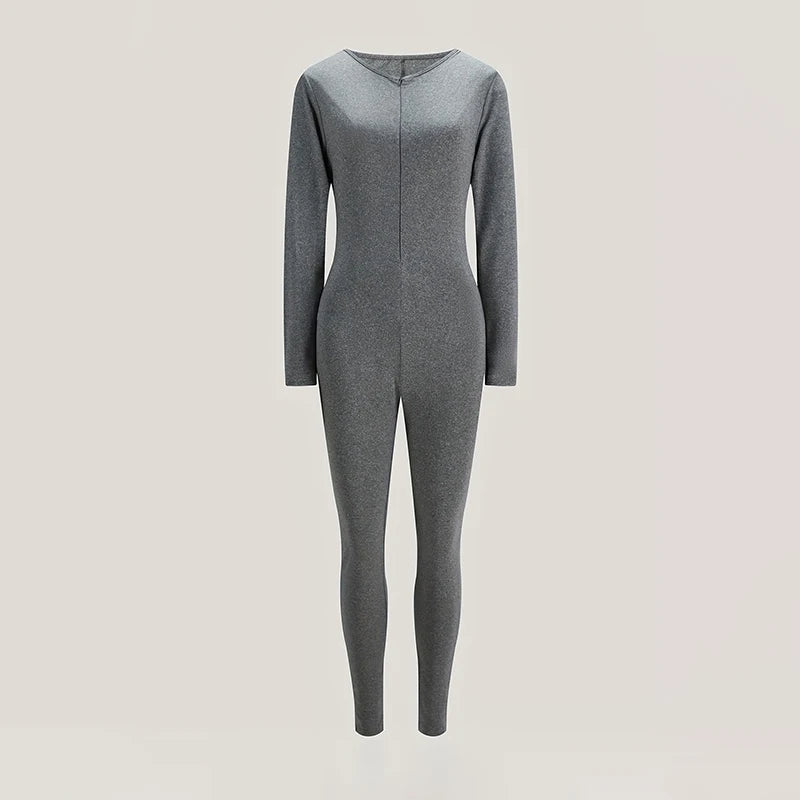 Sports Women Jumpsuits Autumn New Long Sleeve Bodycon Fashion Zippers Solid Sexy Rompers Streetwear Casual Fitness Yoga Overall